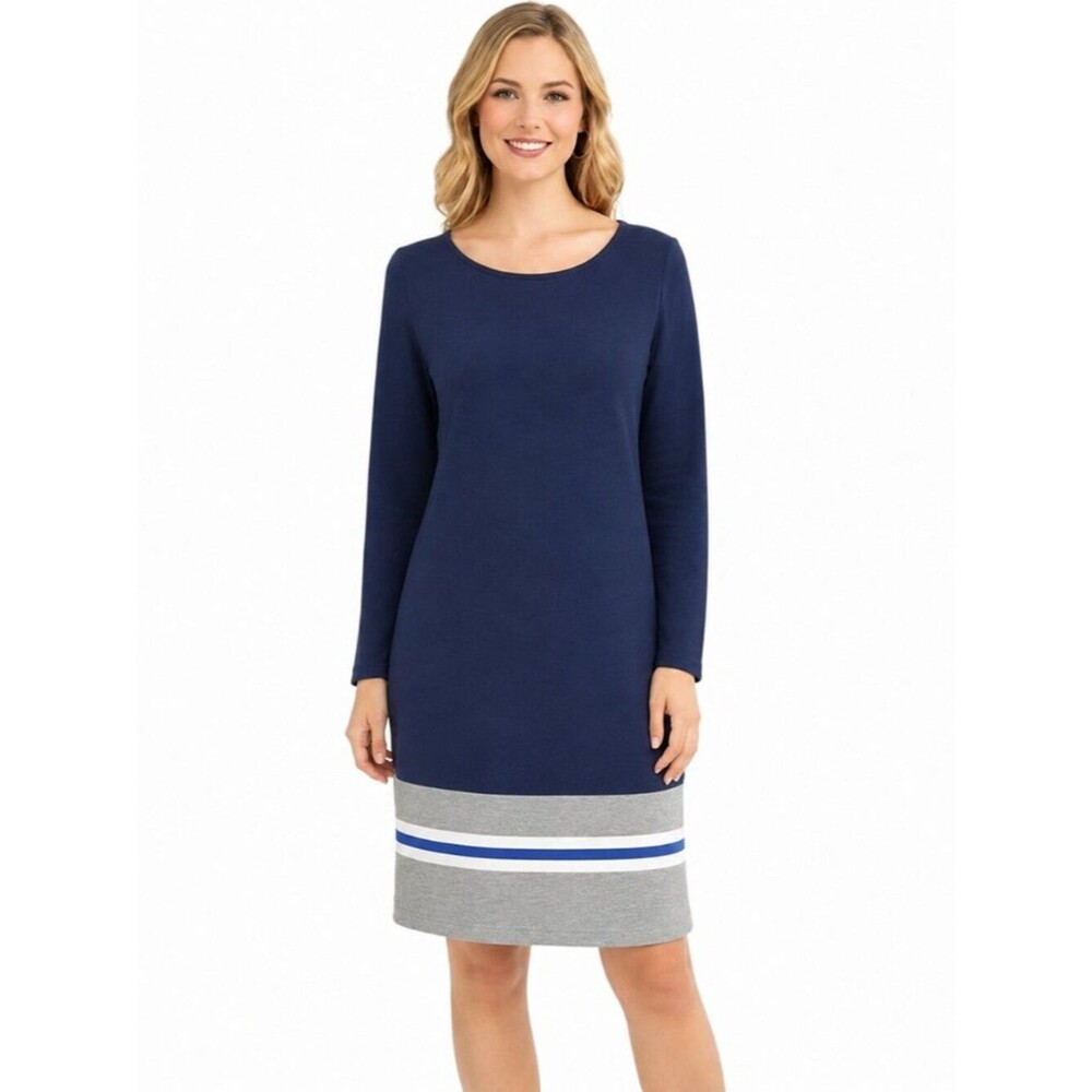 Tommy Hilfiger Navy Blue Dress Size Medium NWOT Long Sleeve Knit
